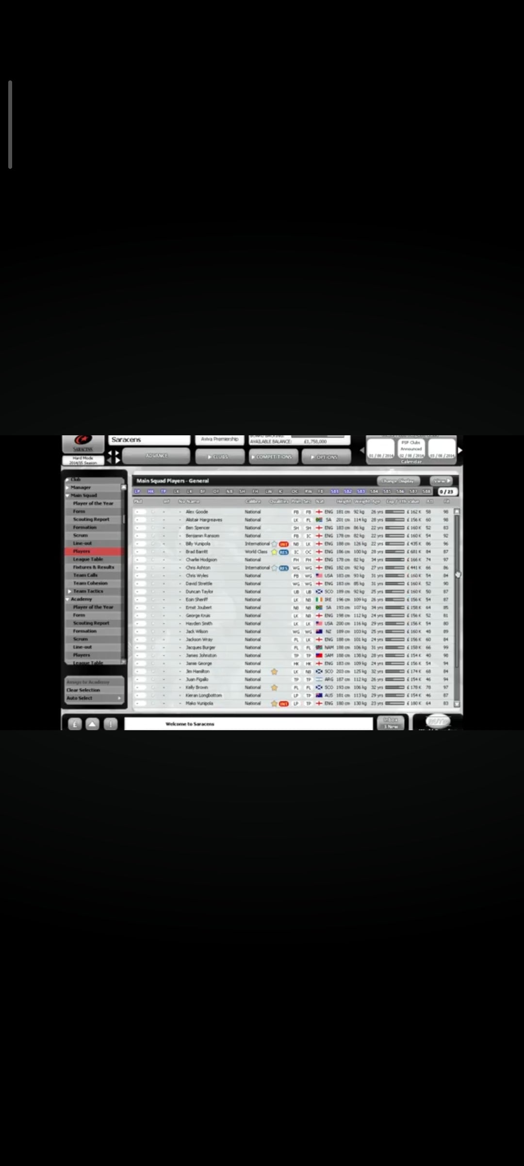 Rugby Union Team Manager 2015 – Jeu PC DVD-ROM | Simulation Management Rugby | FR/EN | Windows