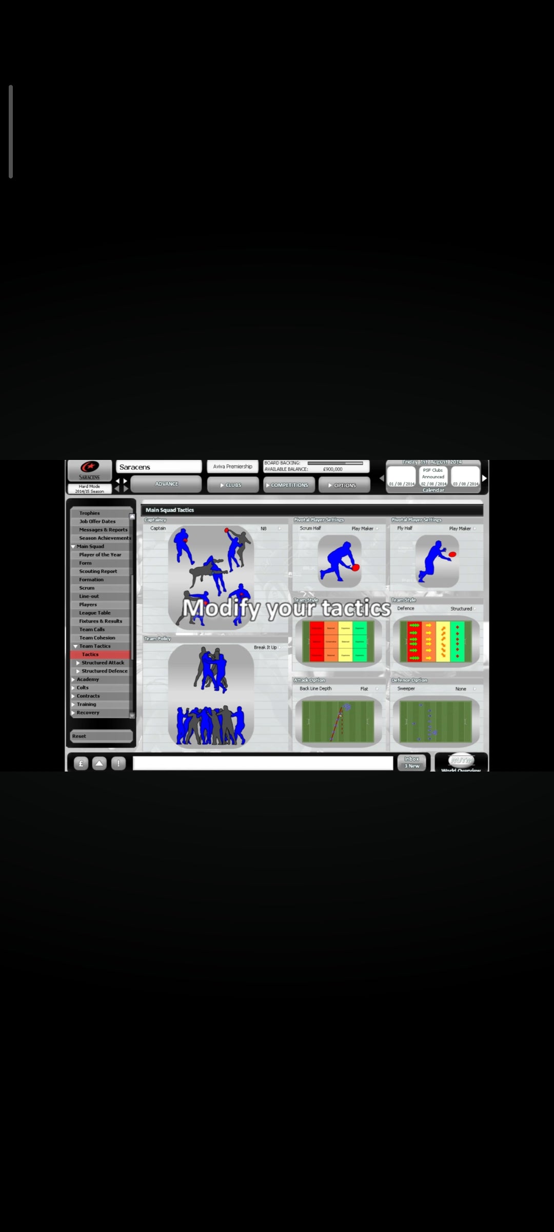 Rugby Union Team Manager 2015 – Jeu PC DVD-ROM | Simulation Management Rugby | FR/EN | Windows