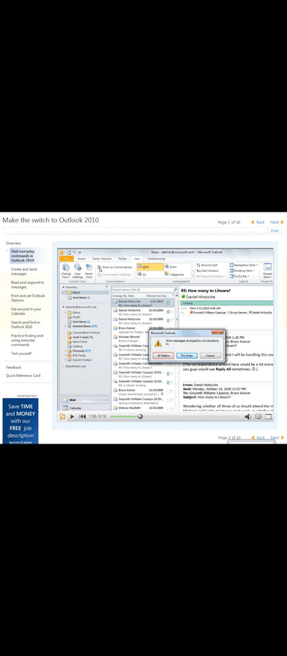 Formation multimédia interactive Outlook 2010 – Support physique – Neuf