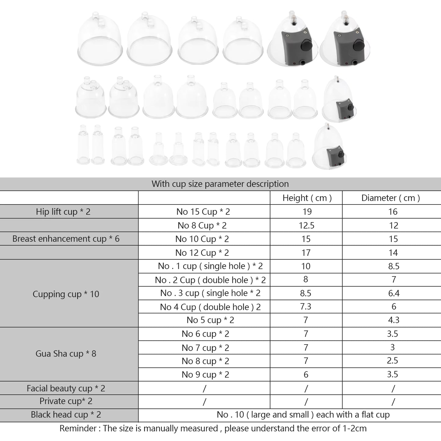Machine de massage sous vide avec 32 tasses – Appareil esthétique de massage corporel