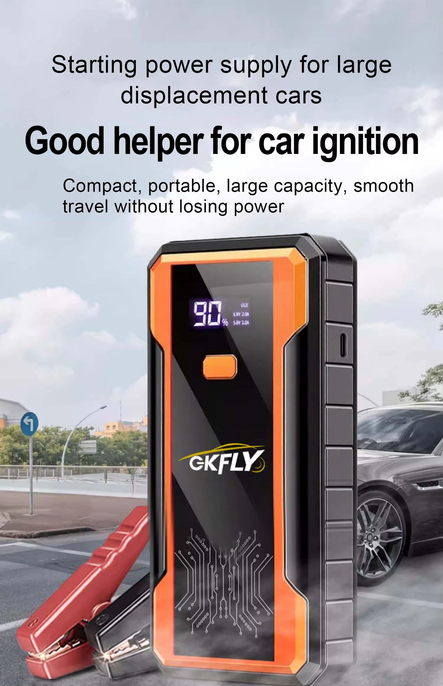 Démarreur de Batterie Portable 4000A avec Compresseur d’Air 150 PSI – Booster Voiture 4 en 1 Rechargeable USB – Gonfleur Pneus Automobile Moto