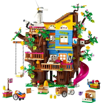 Cabane dans Arbre 1114 Pièces Blocs de Construction – Maison Nature avec Toboggan – Jeu Créatif Enfant – Cadeau Fille Garçon –
