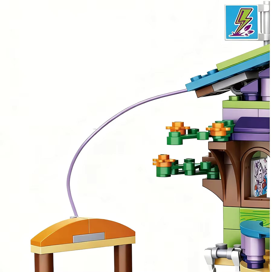 Cabane dans Arbre Blocs de Construction – Maison Nature avec Toboggan – Jeu Créatif Enfant – Cadeau Fille Garçon