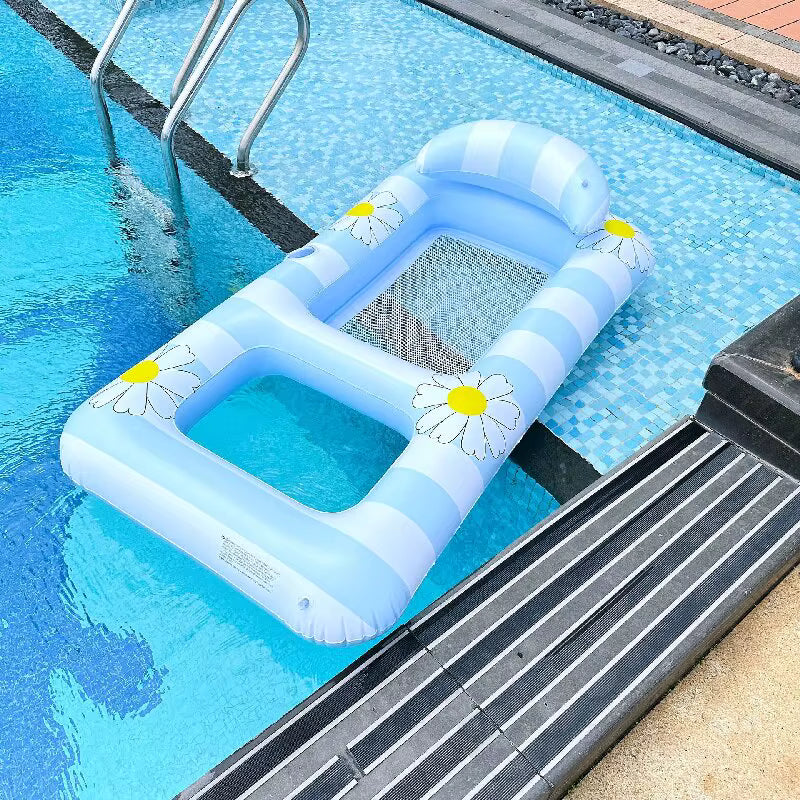 Matelas Gonflable Piscine Enfant avec Dossier et Accoudoirs – Lit Flottant Aquatique pour Piscine, Plage et Vacances d’Été