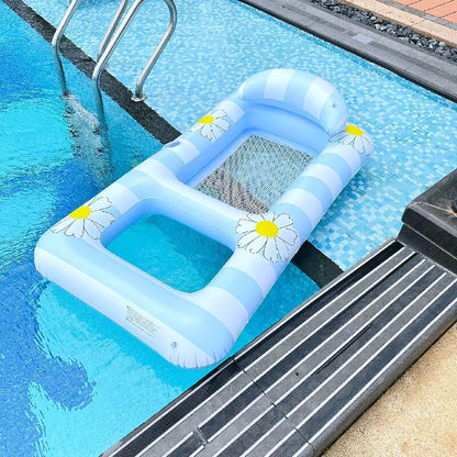 Matelas Gonflable Piscine Enfant – Lit Flottant avec Dossier & Accoudoirs – Plage Vacances Été