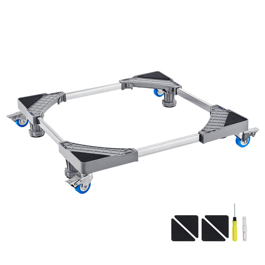 Support Mobile Réglable 400 lb – Base à Roulettes avec Freins – Chariot pour Réfrigérateur & Machine à Laver