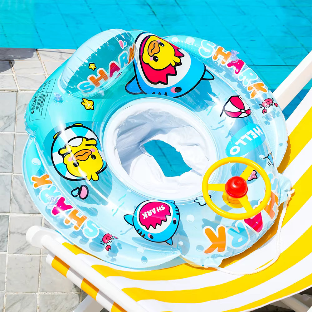 Bouée Bébé Gonflable avec Siège de Sécurité – Flotteur Piscine Enfant – Anneau de Natation pour Baignade et Jeux Aquatiques d'Été
