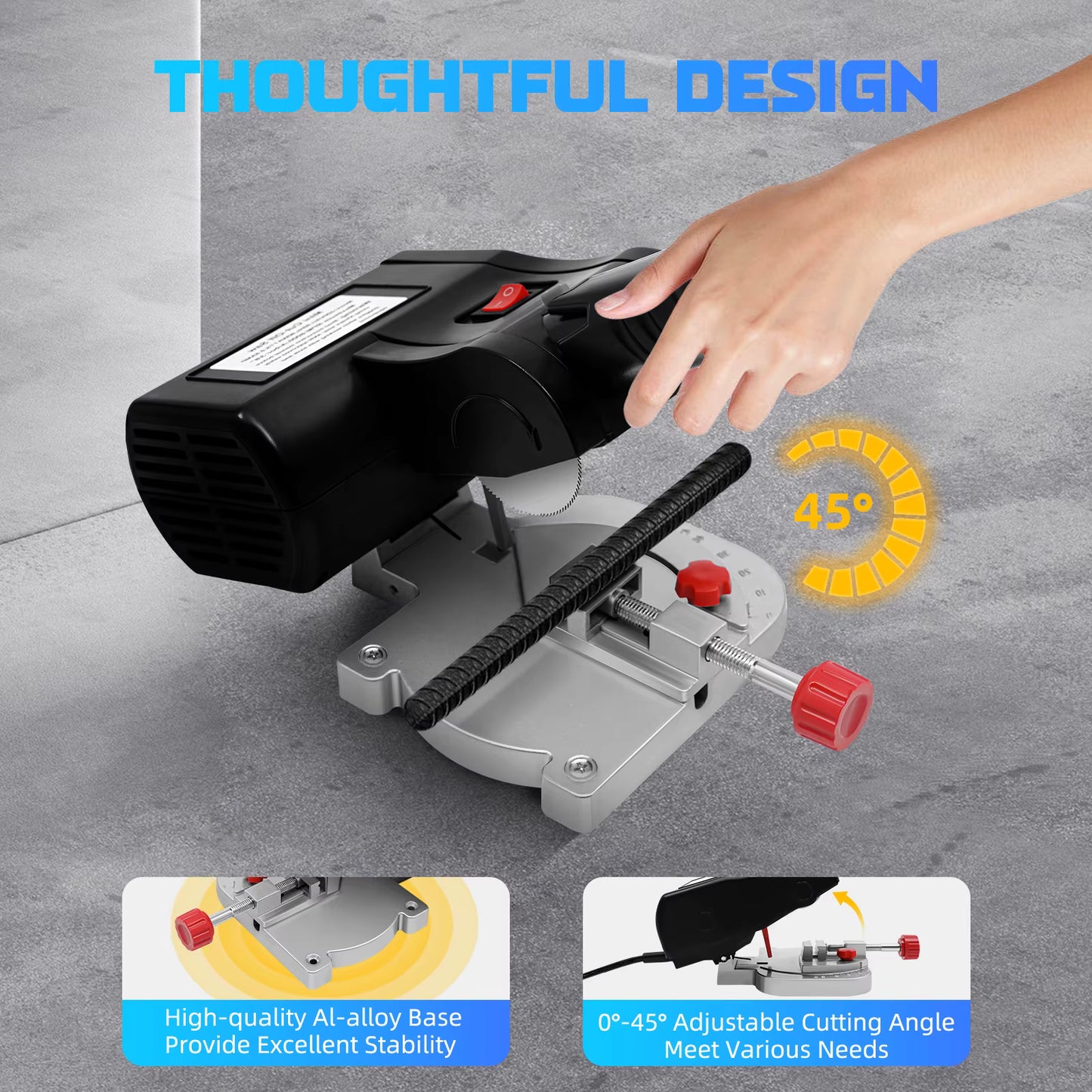 Scie à Onglet Électrique 6000 tr/min – Machine de Découpe Table pour Métal et Plastique