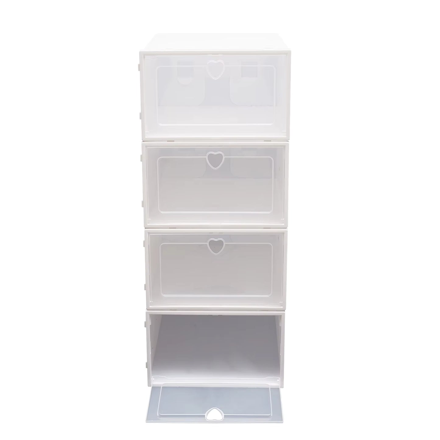 Lot de 20 Boîtes à Chaussures Empilables Transparentes – Organisateur de Rangement avec Tiroir