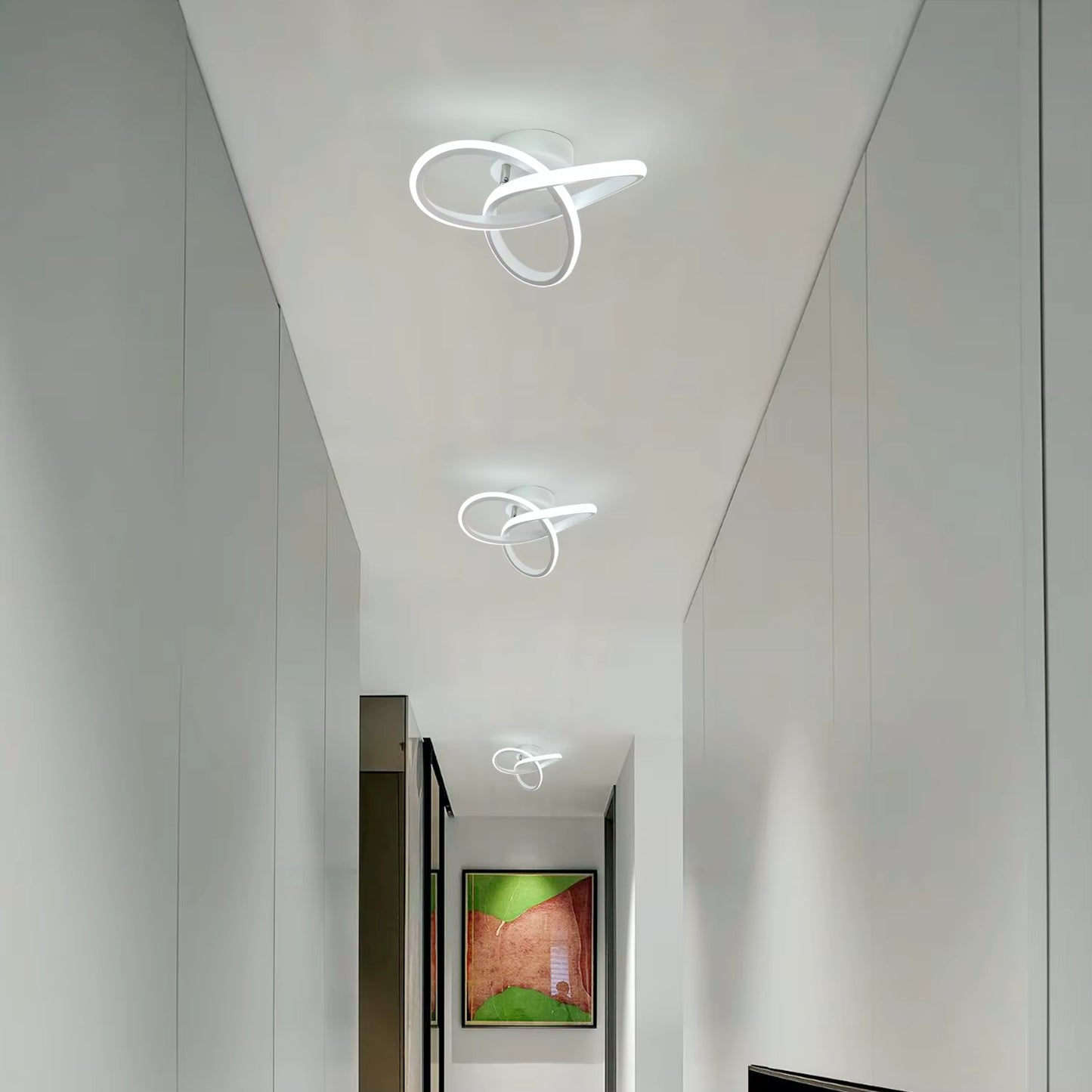 Plafonnier LED Moderne 20W 2200LM – Luminaire Blanc pour Cuisine, Couloir et Chambre