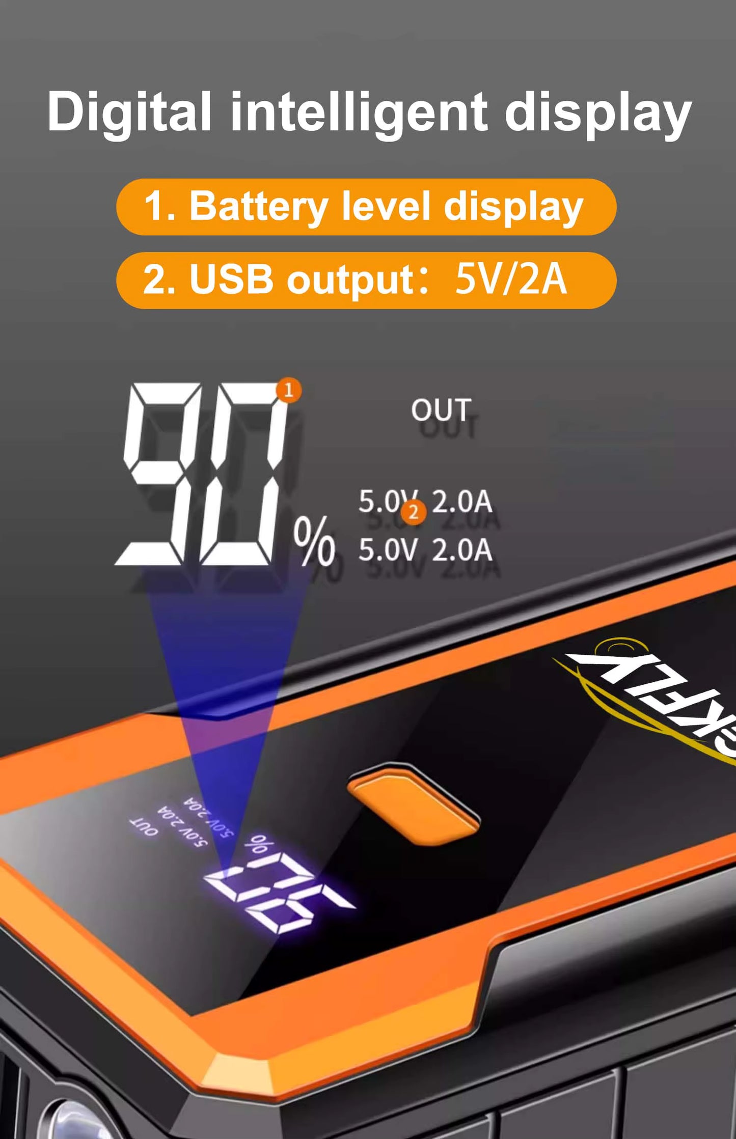 Démarreur de Batterie Portable 4000A avec Compresseur d’Air 150 PSI – Booster Voiture 4 en 1 Rechargeable USB – Gonfleur Pneus Automobile Moto