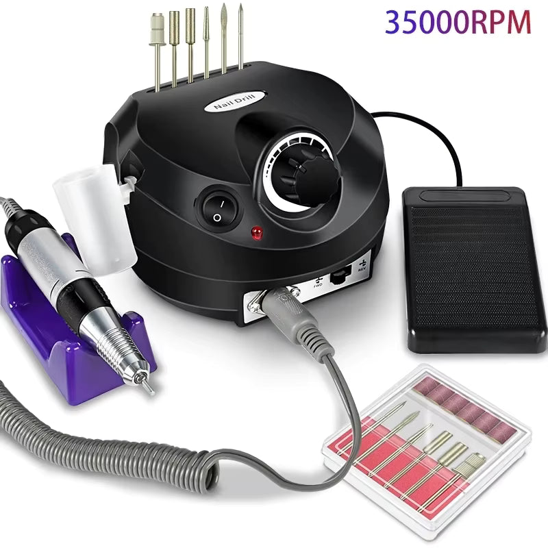Kit Manucure UV Gel Complet avec Lampe LED et Ponceuse Électrique – Ensemble Faux Ongles Nail Art Professionnel avec Accessoires et Extensions