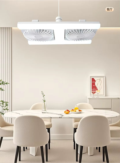 Ventilateur de Plafond LED 60W avec Télécommande – Douille E27 – 3 Vitesses & 3 Températures de Couleur – Chambre, Salon, Cuisine
