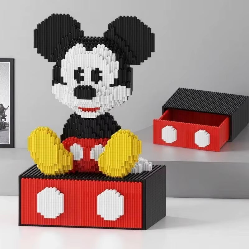 Figurine blocs de construction 4500 pièces – Modèle souris cartoon à assembler – Jeu créatif enfants & adultes
