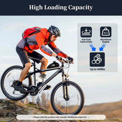 Kit de motor térmico de 100 cc para bicicleta: motor completo de gasolina de 2 tiempos, monocilíndrico refrigerado por aire, kit de conversión de bicicleta a bicicleta motorizada de 36/44 dientes