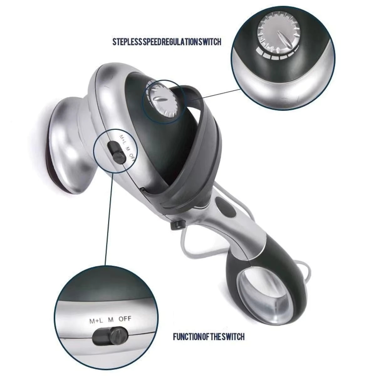 Bâton de massage corporel électrique à vibration pour cou, dos et taille