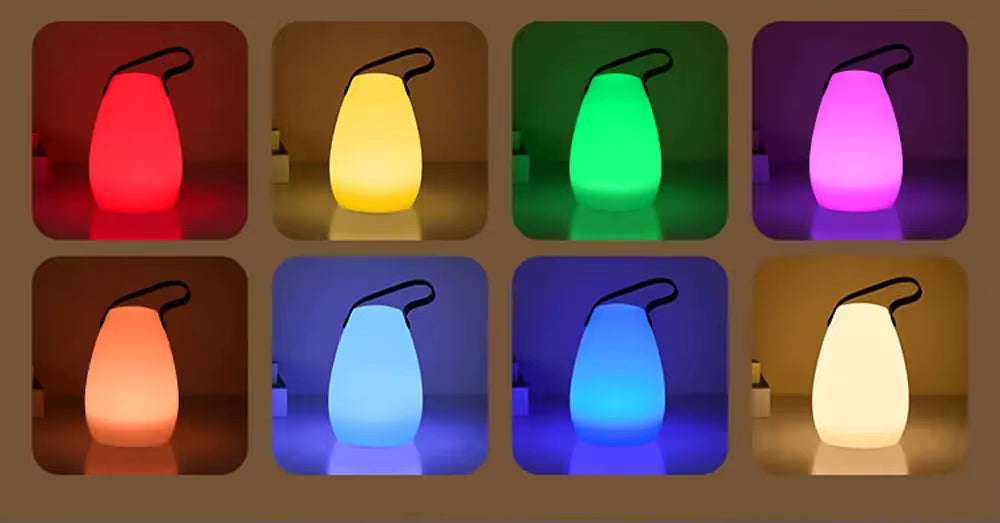 Lampe de Nuit LED Rechargeable RGB avec Télécommande – Veilleuse Portable USB 16 Couleurs pour Chambre, Bureau, Bar, Terrasse
