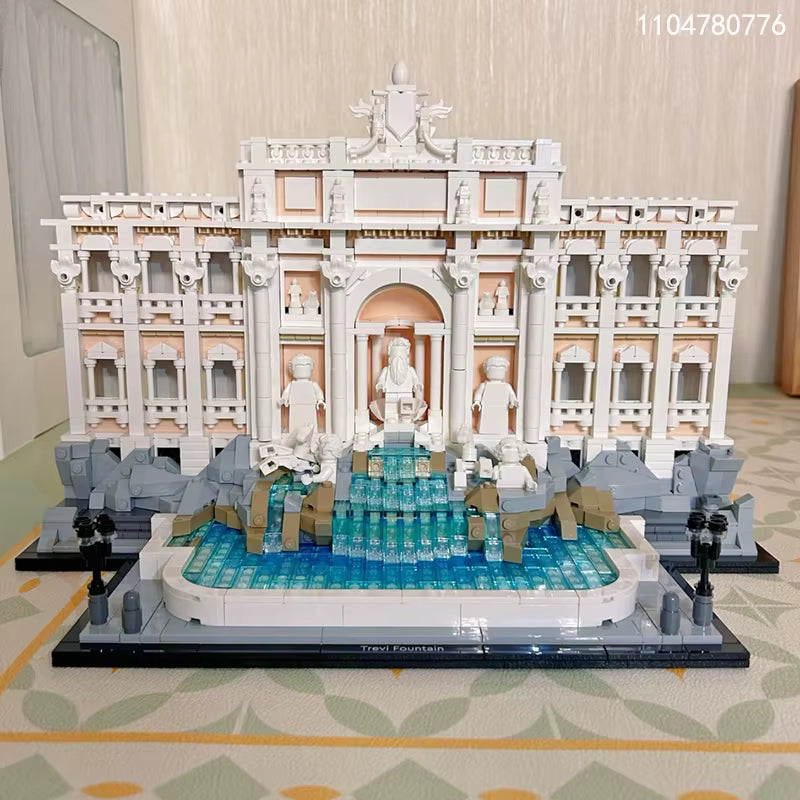 Blocs de Construction Fontaine Trevi 1880 Pièces – Maquette Architecturale Compatible 21062 – Jeu de Briques Adulte & Enfant