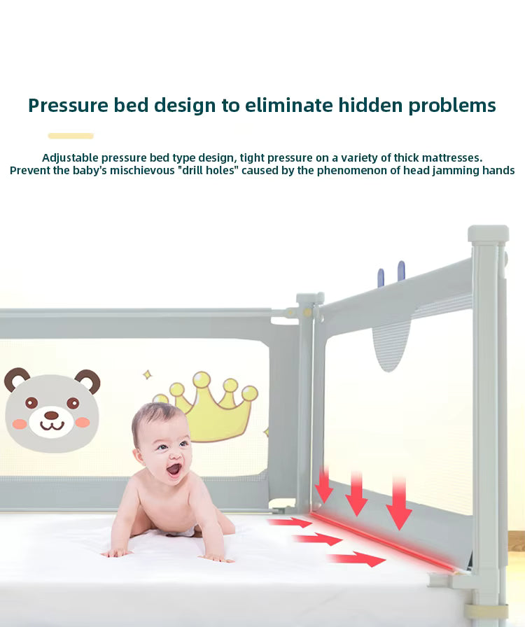 Barrière de Lit Enfant Réglable – Garde-Corps de Sécurité Relevable – Protection Bébé Lavable