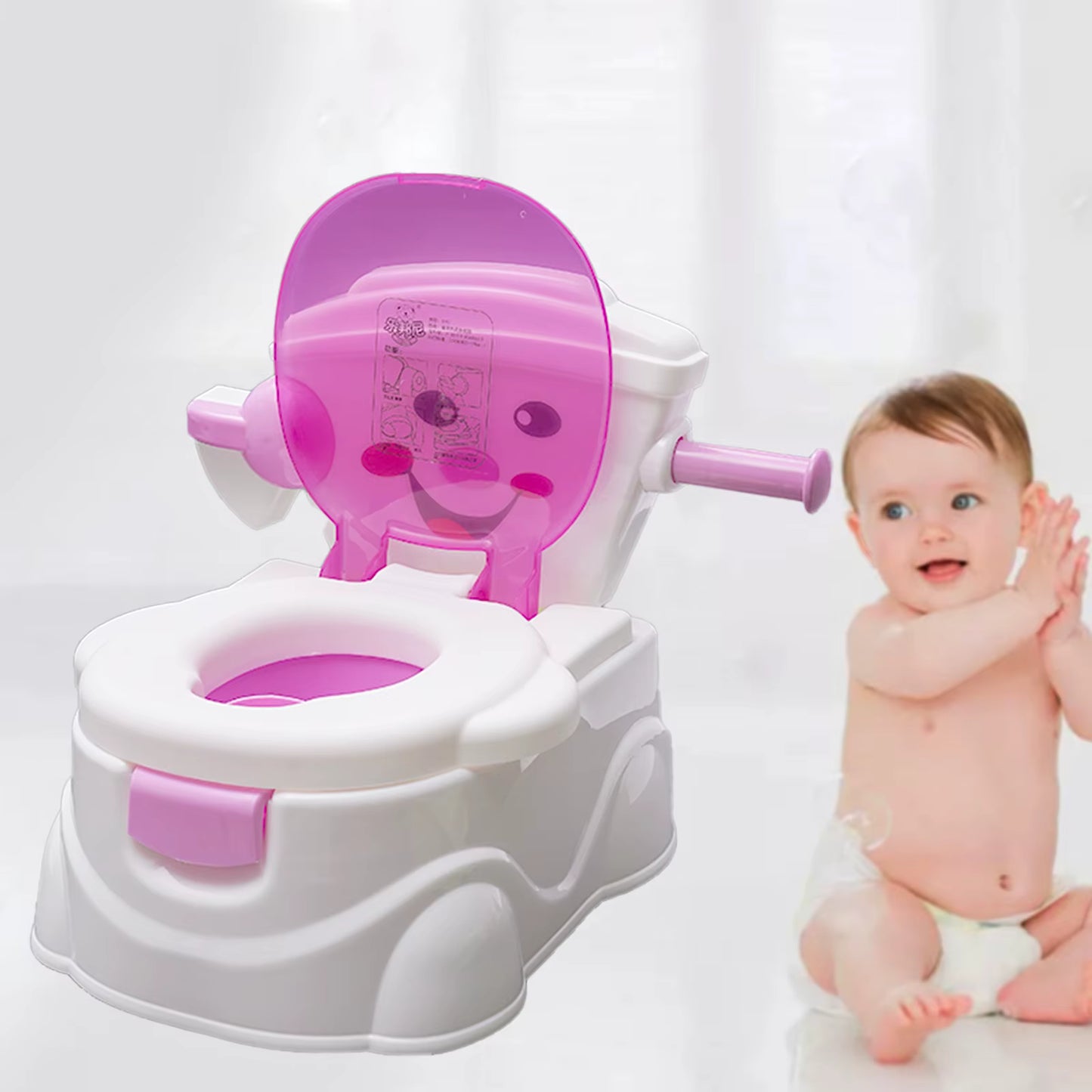 Pot d'Apprentissage Bébé Ergonomique Portable – Dossier, Bac Amovible & Antidérapant