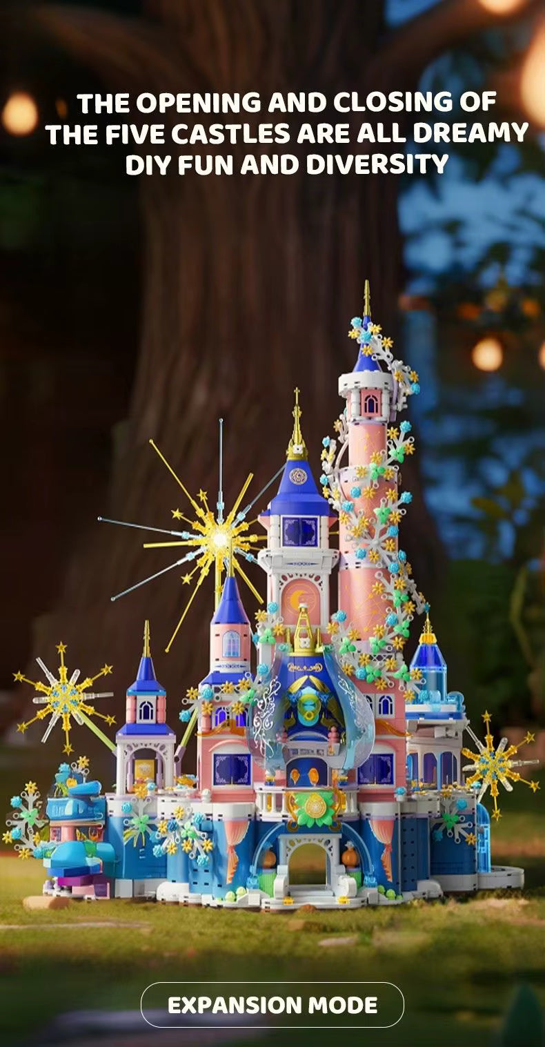 Château Magique 2334 Pièces – Bloc de Construction LED Style Princesse – Jeu Créatif Premium Enfant & Adulte – Décoration Fantaisie