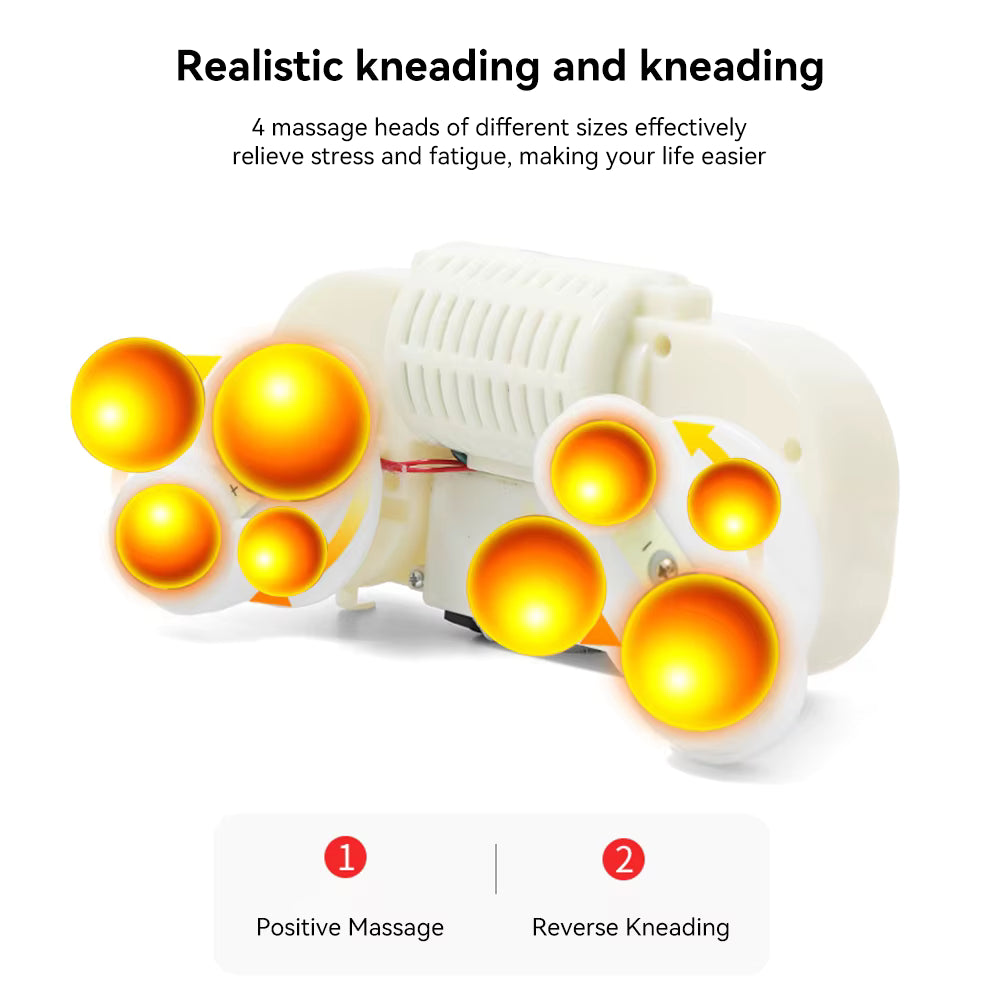 Masseur cervical électrique avec chaleur – Coussin de massage du cou à vibration et pétrissage profond – Épaules et corps