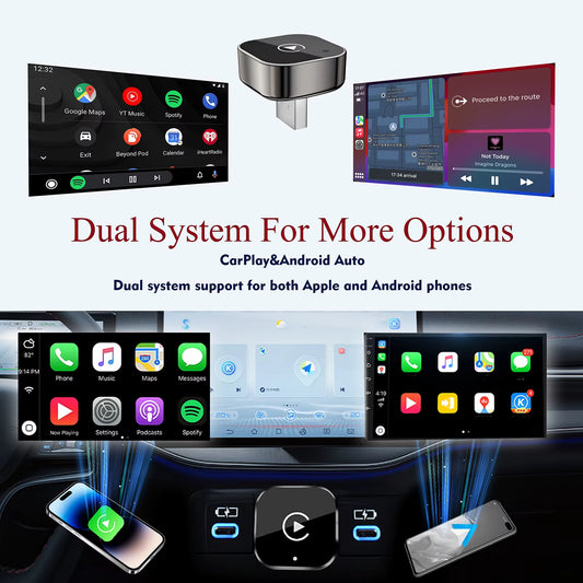 Adaptateur CarPlay Sans Fil pour iPhone – Dongle WiFi 5 GHz Plug & Play Compatible iOS 10+