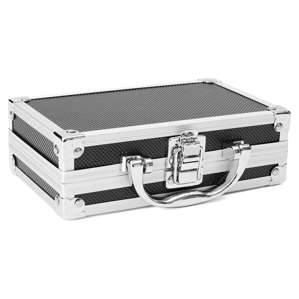 Boîte de rangement en alliage d’aluminium antichoc – Coffre de stockage portable pour outils et documents – Usage maison et voyage