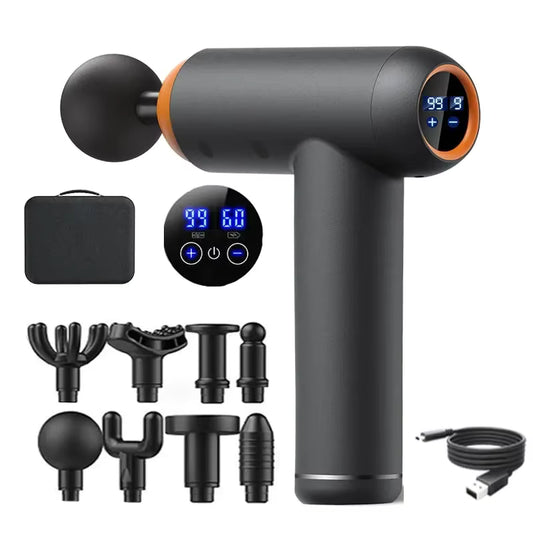 Pistolet de massage électrique portable – 99 vitesses – Masseur fascia pour relaxation musculaire