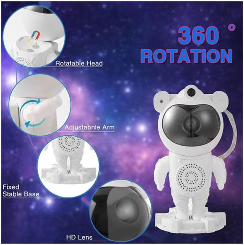 Projecteur Astronaute Ciel Étoilé LED avec Nébuleuse et Télécommande – Veilleuse Galaxy pour Chambre Enfant et Adulte – Lampe d’Ambiance Spatiale USB