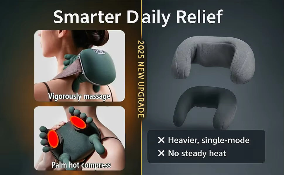 Masseur Cervical Électrique pour Cou et Épaules – Masseur Imitation Main pour Relaxation Musculaire