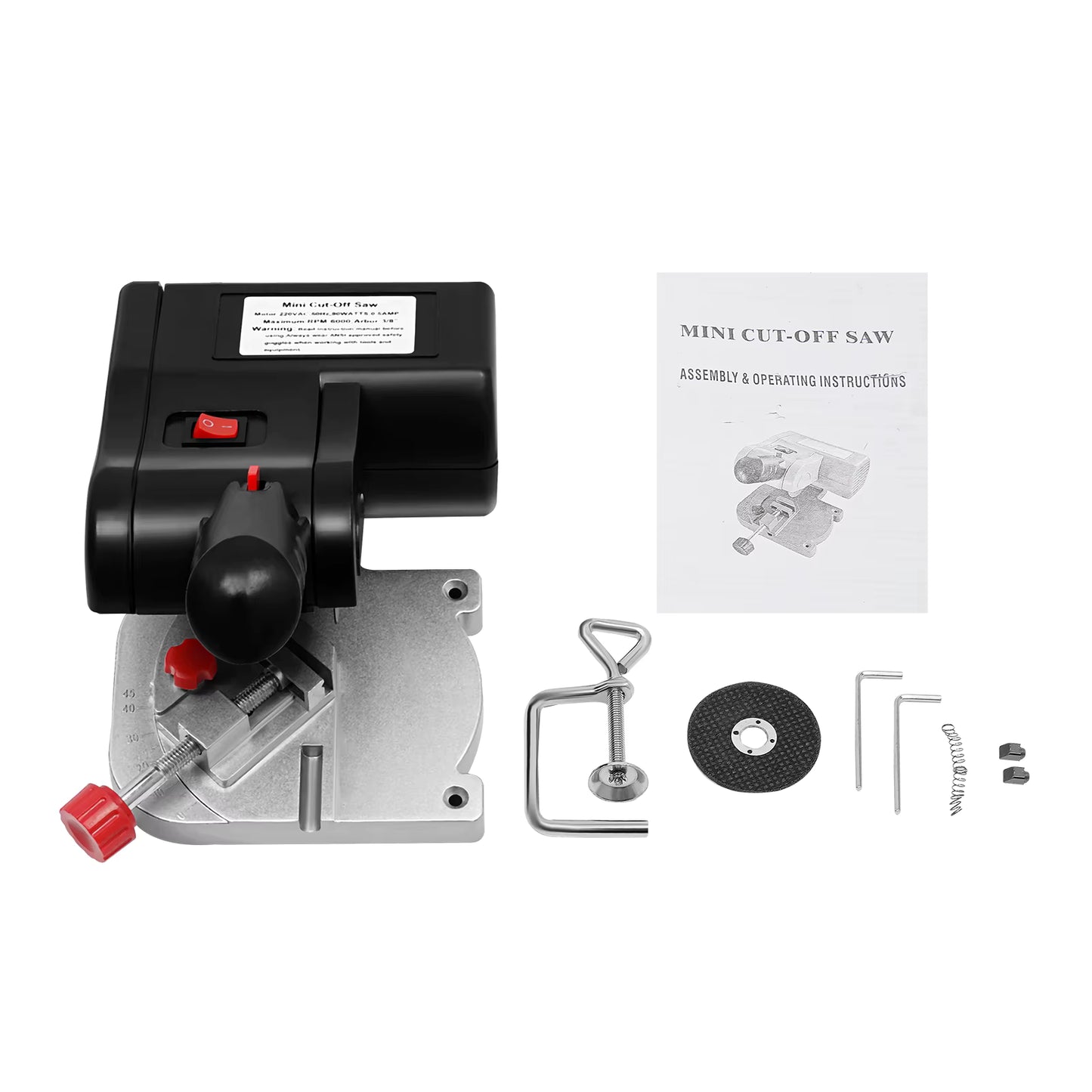 Scie à Onglet Électrique 6000 tr/min – Machine de Découpe Table pour Métal et Plastique