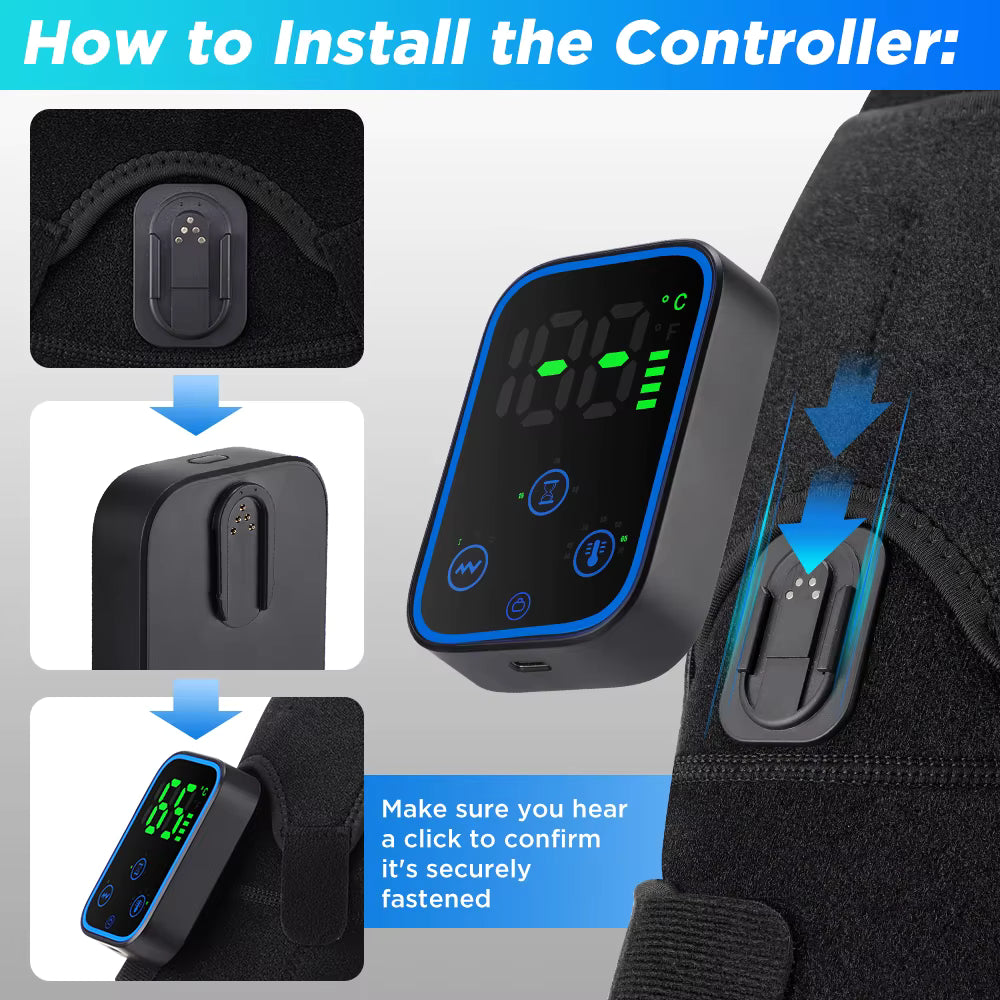 Ceinture de Massage Chauffante Épaules & Cou – 7 Modes Vibrants, Fonction Chaleur, Sans Fil, Relaxation Musculaire