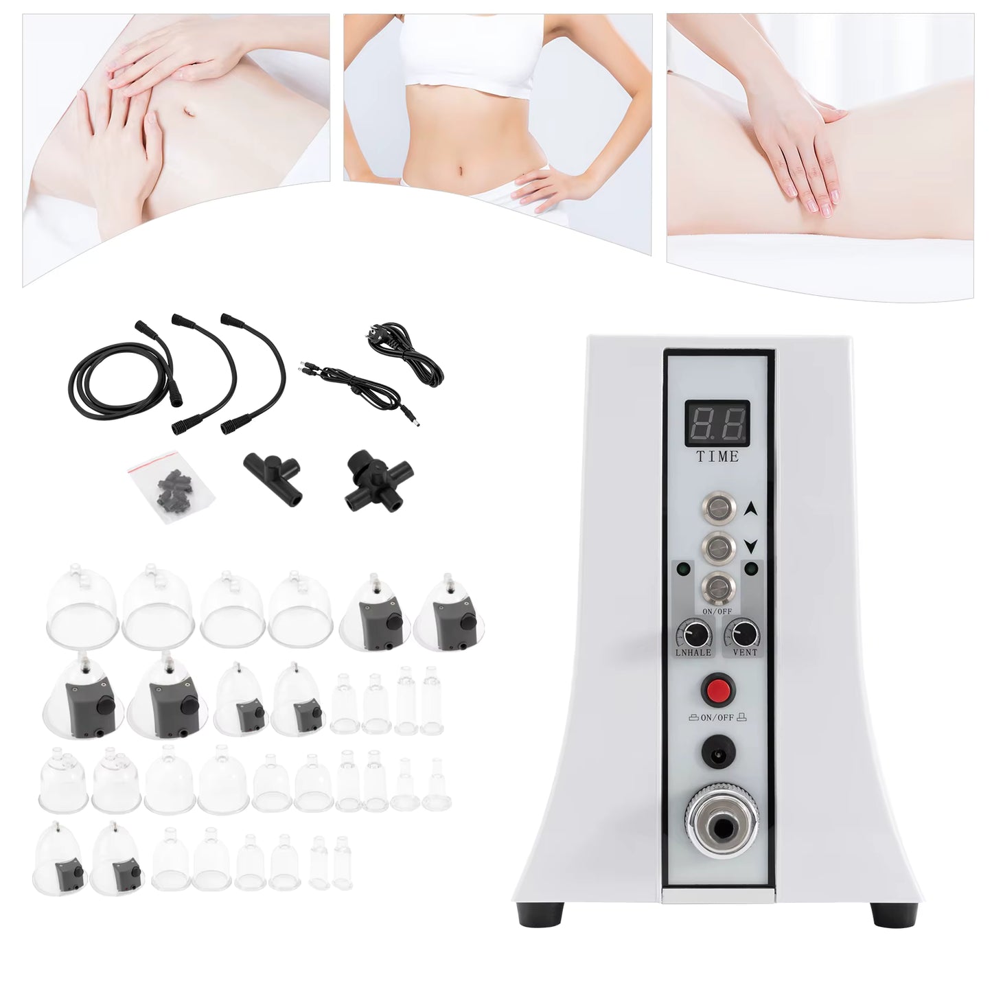 Machine de massage sous vide avec 32 tasses – Appareil esthétique de massage corporel