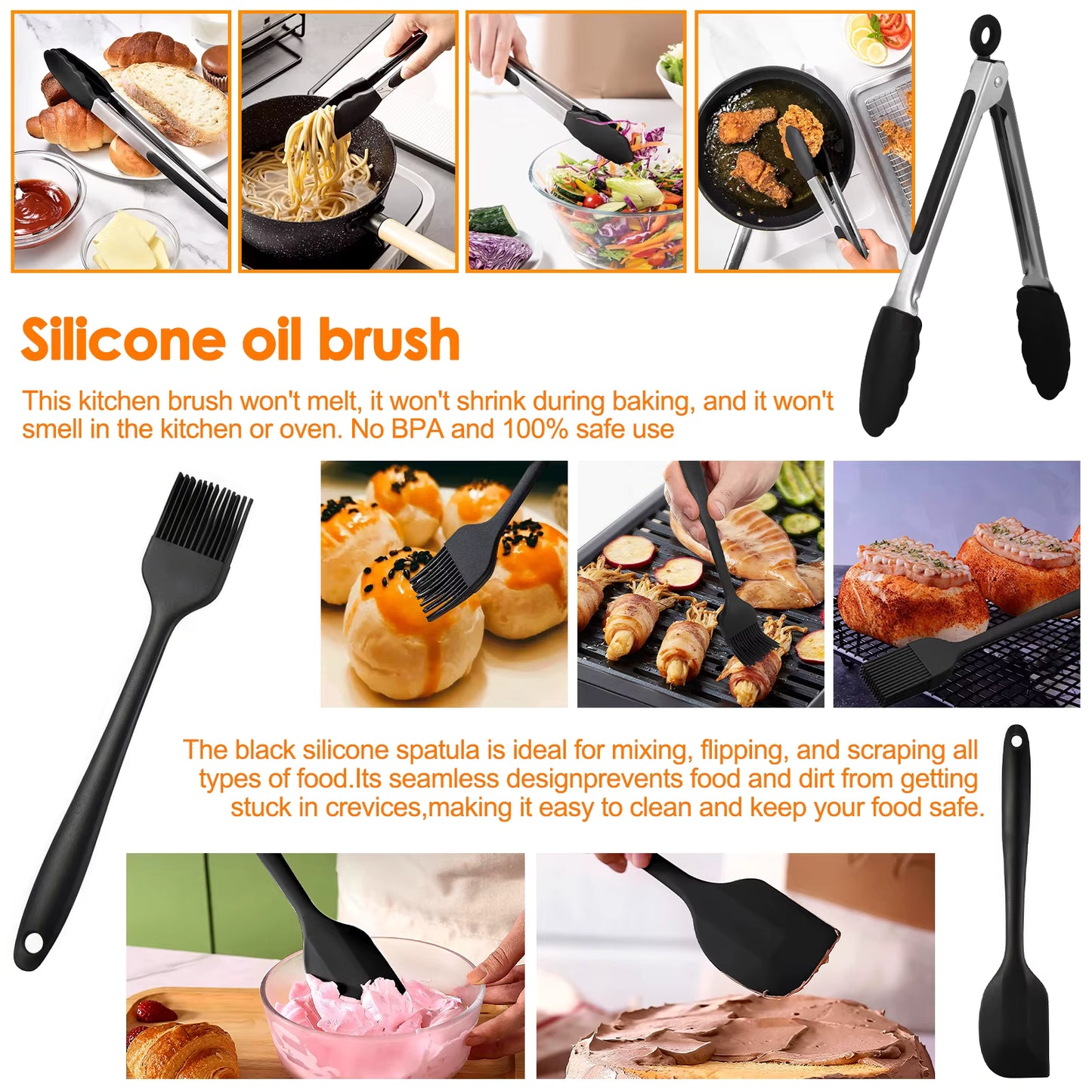 Accessoires Friteuse à Air 31 Pièces – Moules Silicone, Grilles, Pinces, Gants, Brosse Huile – Compatible Air Fryer Ninja Keplin Tower