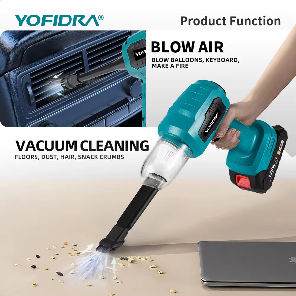 Aspirateur électrique sans fil rechargeable avec 7 accessoires
