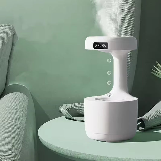 Humidificateur Anti Gravité LED USB – Diffuseur d’Air Design Effet Gouttes Inversées – Brumisateur Bureau Chambre Maison – Silencieux