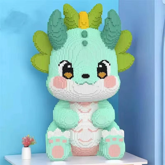 Figurine Dragon en Blocs de Construction 55cm – Jouet Créatif Enfant Adulte – Modèle Assemblage Décoration – Cadeau Anniversaire Original