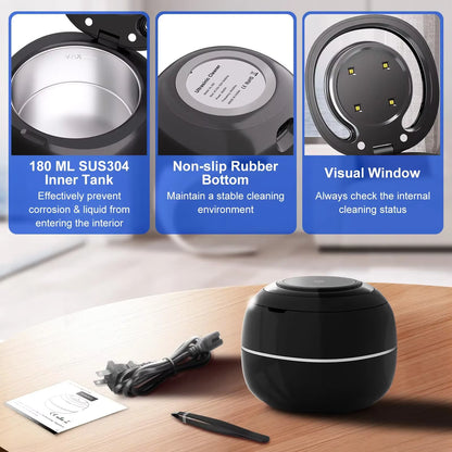 Nettoyeur Ultrason Portable pour Bijoux et Prothèses Dentaires – Nettoyage Ultrason avec UV