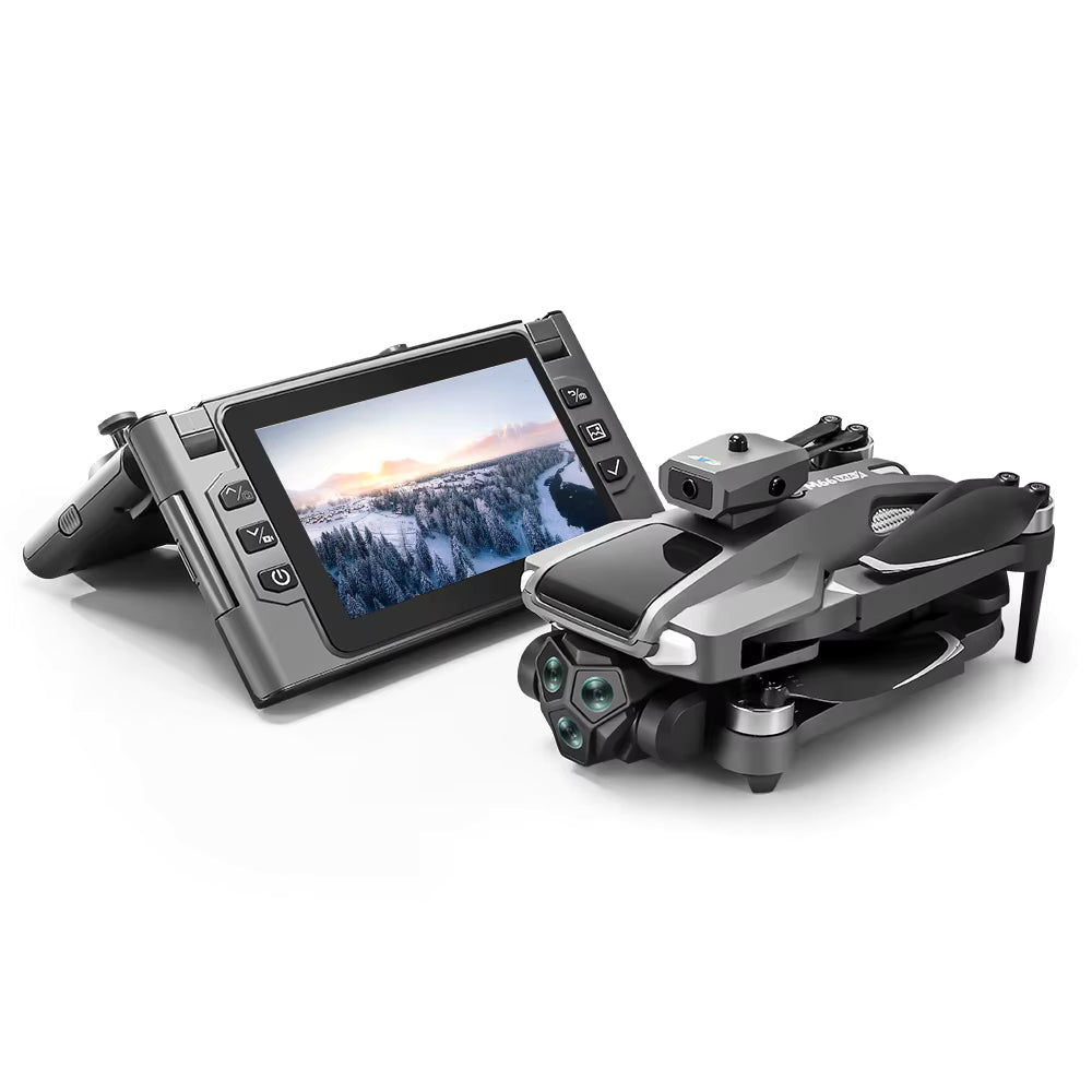 Drone M66 2026 Pliable HD FPV 5G avec Caméra, Télécommande Écran et Moteur Brushless – Quadcopter RC Noir