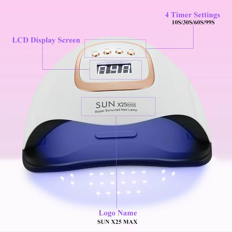 Lampe UV LED SUN X27MAX 81 LEDs pour Ongles – Sèche Vernis Gel Professionnel avec Écran LCD – Lampe Nail Art EU Plug