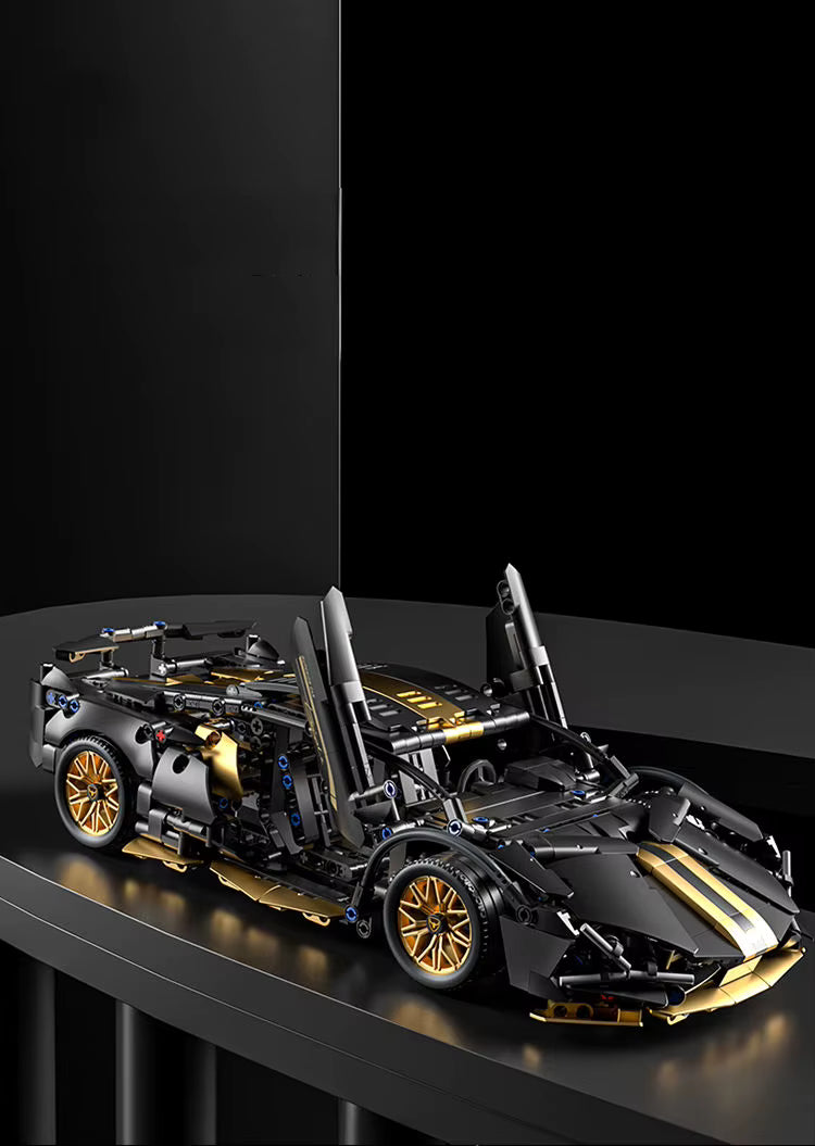Voiture Supercar en Blocs de Construction 1:14 avec Télécommande et Lumières – Modèle Technique à Assembler – Véhicule de Collection