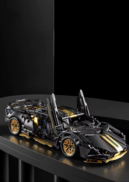 Voiture Supercar en Blocs de Construction 1:14 avec Télécommande et Lumières – Modèle Technique à Assembler – Véhicule de Collection