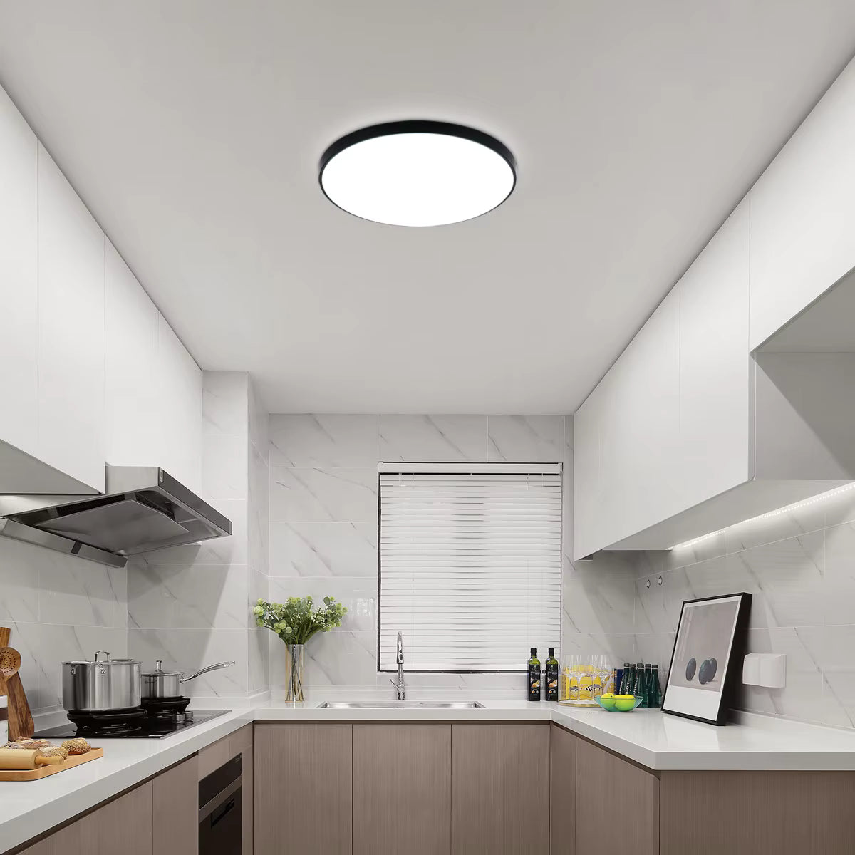 Plafonnier LED rond 24W étanche moderne