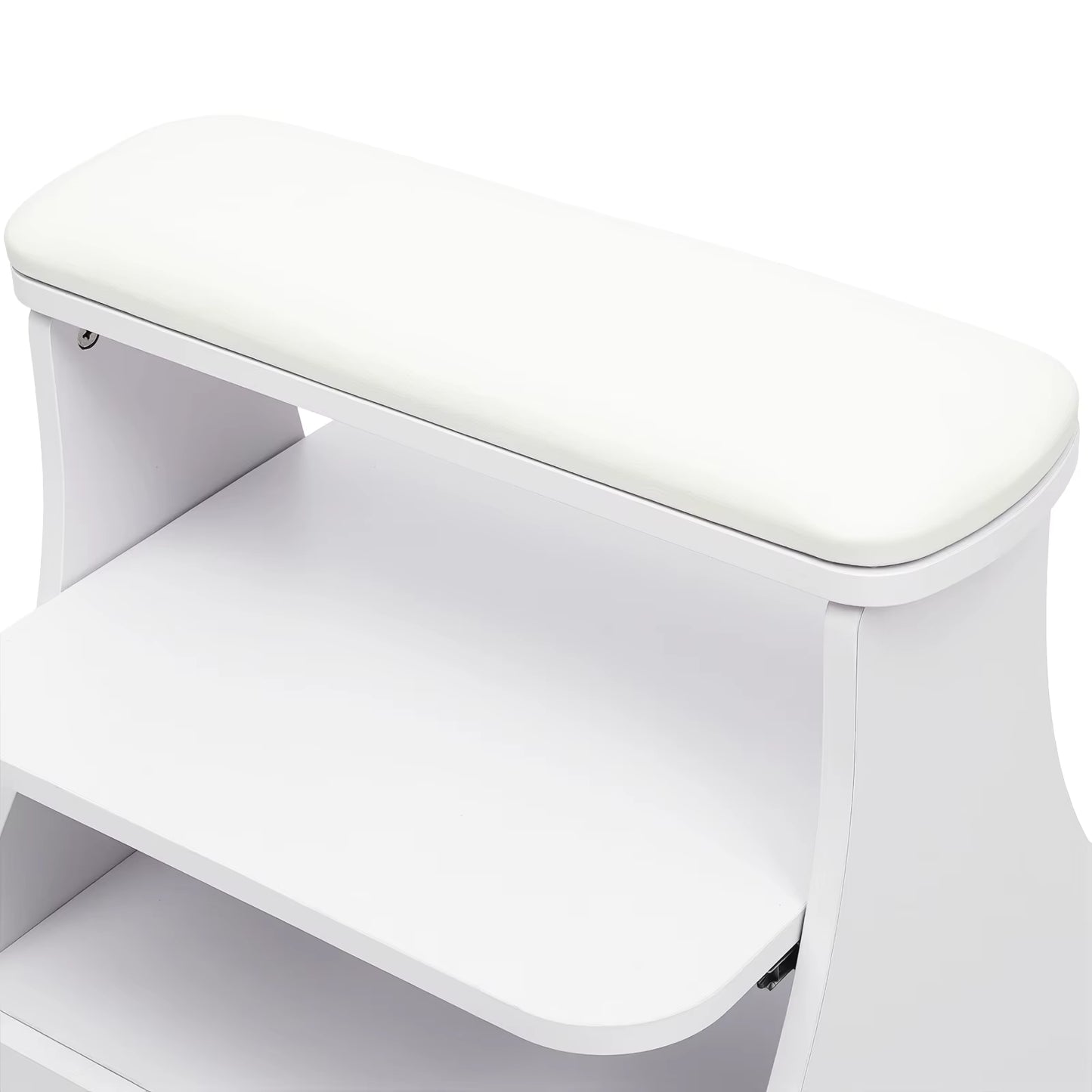 Chariot de Pédicure Professionnel avec Tiroir – Meuble Nail Art à Roulettes pour Salon de Beauté – Support Manucure Spa Blanc