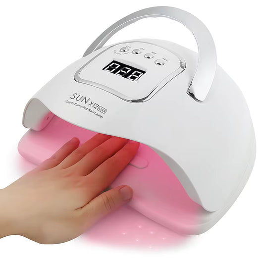 Lampe UV LED SUN X12MAX 66 LEDs pour Ongles – Sèche Vernis Gel Professionnel avec Écran LCD et Poignée – Lampe Nail Art UE