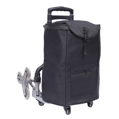 6-Wheel Foldable Stair-Climbing Trolley – Shopping and Transport Cart with Bag – Stair Climber, Lightweight and Durable