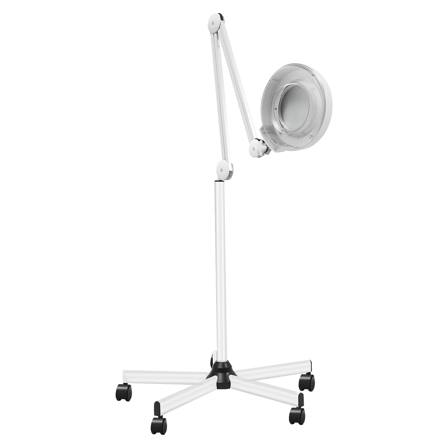 Lampe Loupe sur Pied 5X 24W LED – Lampe Grossissante avec Roulettes pour Esthétique, Onglerie et Tatouage – Éclairage Professionnel