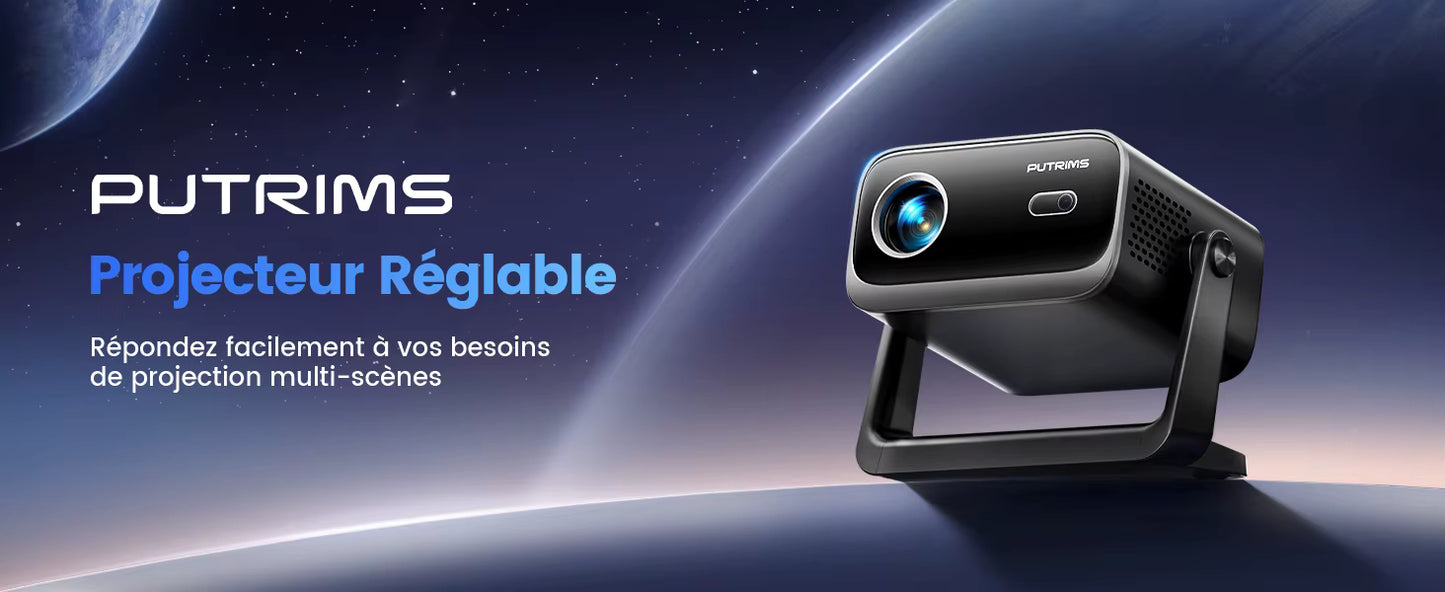 Mini Vidéoprojecteur WiFi Bluetooth 1080P – Electric Focus & Auto Keystone – Home Cinéma Portable