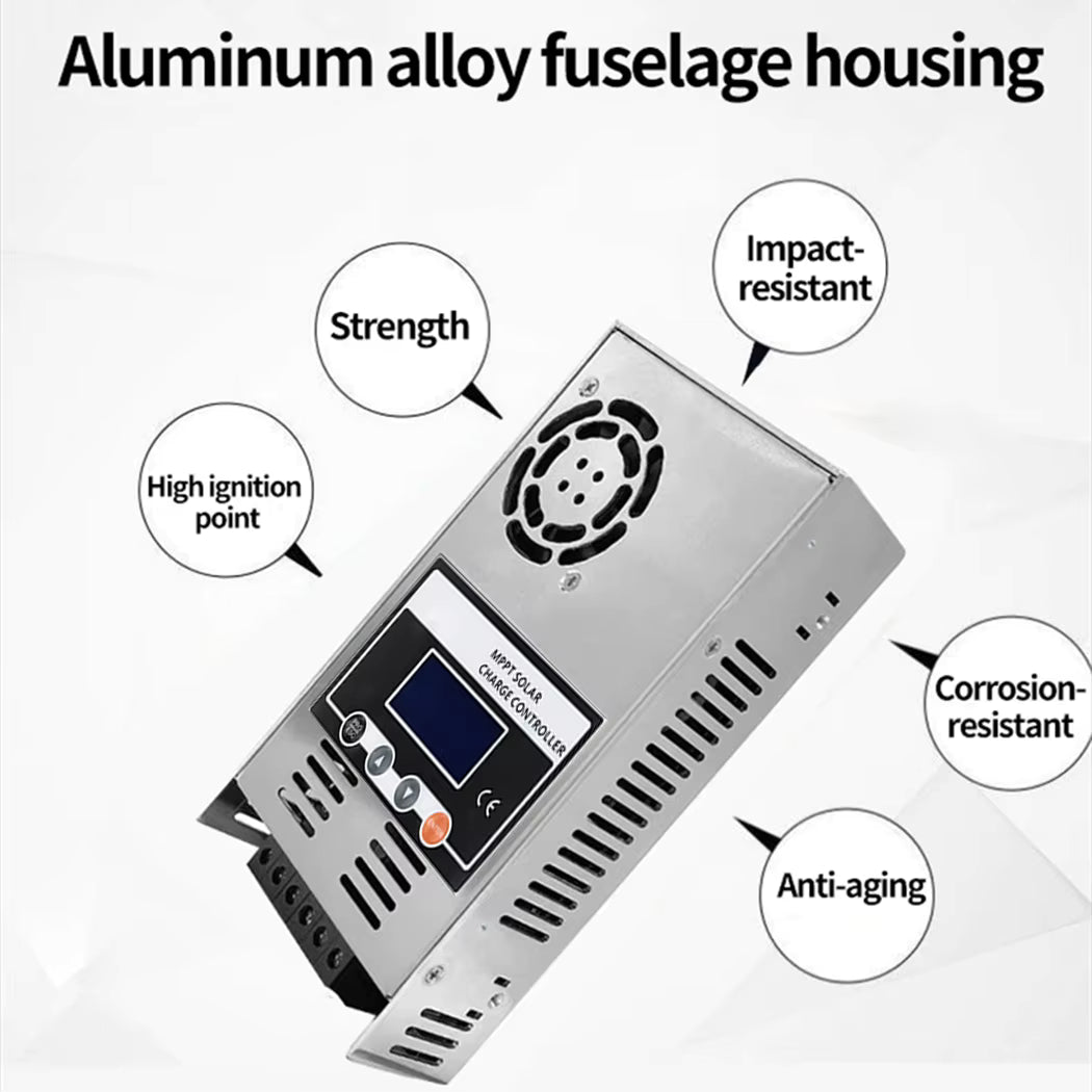 Régulateur de Charge Solaire MPPT 60A 12V-48V – Contrôleur Panneau Solaire avec Écran LCD